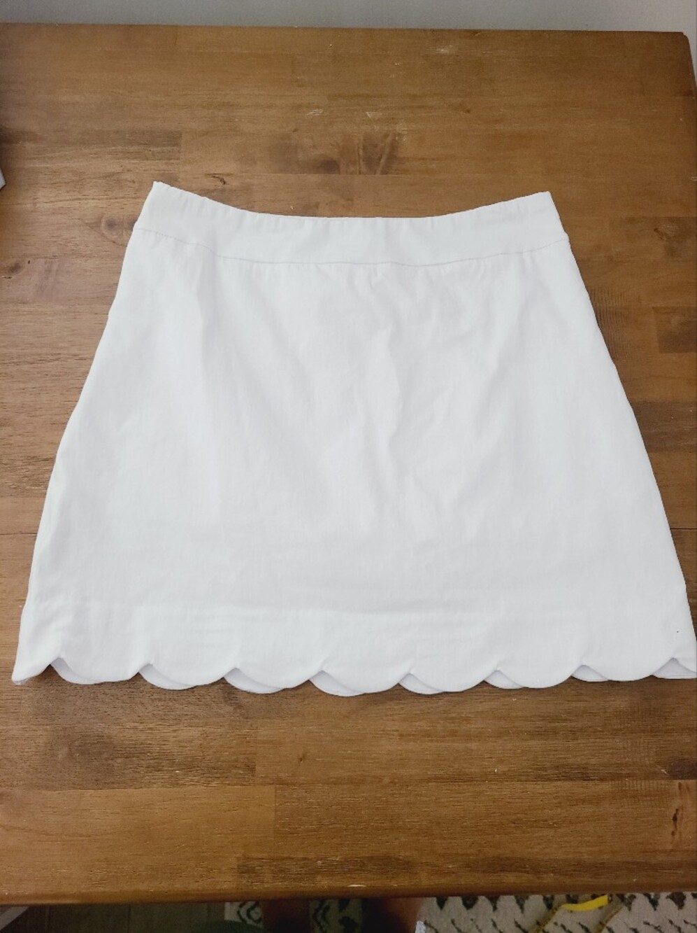 J.Mclaughlin Winnie Skort In White Woth Scalloped Trim